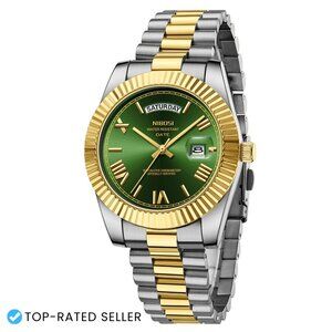 Classic Analog Quartz Watch Stainless Steel Business Dress Wrist Watch Water